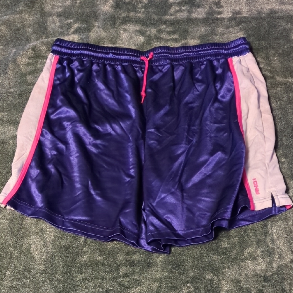 And 1 Women’s Purple Athletic Shorts with Pink & White Trim